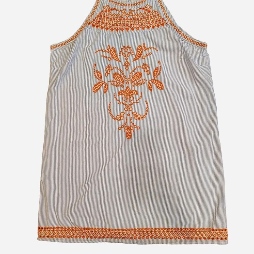 Skies-are-blue Women's White and Orange Summer-dresses